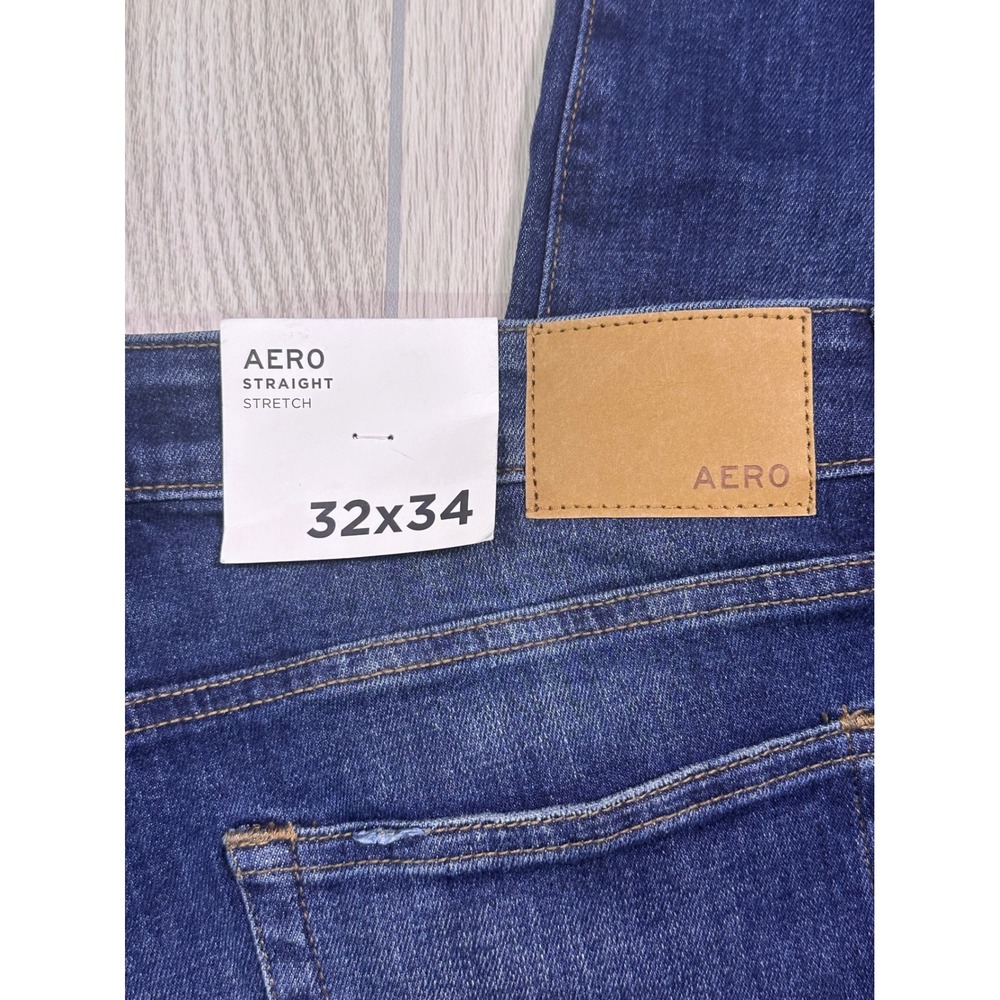 Aeropostale Mens Straight Leg Stretch Jeans‎ Dark Wash 32x34 NWT - Picture 10 of 11